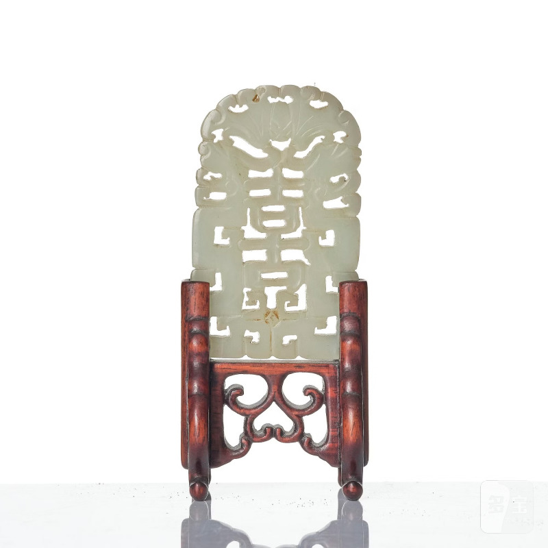A carved nephrite cup with 'chilong' handles, - 图2